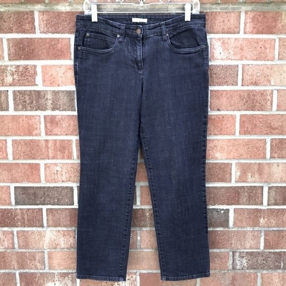 Eileen Fisher Dark Wash Straight Leg Jeans sz Small